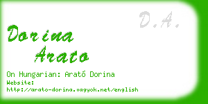 dorina arato business card