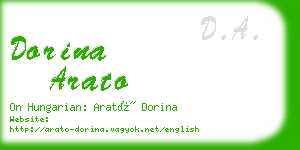 dorina arato business card